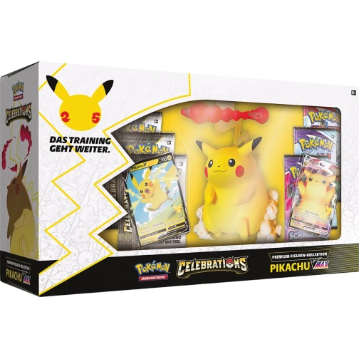 Meine Celebrations Pikachu VMAX Premium Figurenkollektion kaufe ich natürlich im Shop von Adequamus!